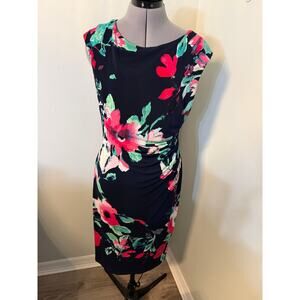 Lauren Ralph Lauren Navy Floral Sheath Dress size 10